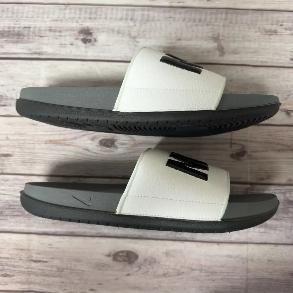 Nike Offcourt Slide Mens 8 Dark Grey Black White BQ4639 001 Cushioned Foot-Bed